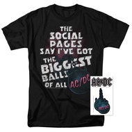 AC DC Big Balls Lyrics Dirty Deeds Done Dirt Cheap Album T Shirt & Stickers