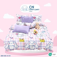 Seprai Motif CINNAMOROL CANDY Bahan Katun Lokal Warna | Sprei Home Made | Sprei Homemade Katun | Sep