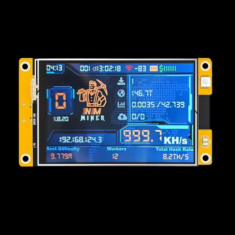 Super Sale NM Miner NerdMiner V2 1000KH/S Hashrate ESP32 2.8 Inch Smart Display Crypto Solo Lottery 