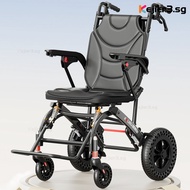 Wheelchair Portable Travel Wheelchair Foldable Lightweight Wheelchair With Pull Bar
