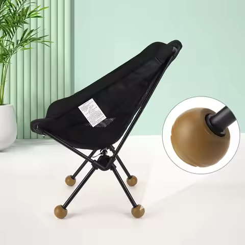 4Pcs Camping Chair Leg Cap Anti Slip Outdoor Chair Leg Tips Ball Cap Shock Absorption Moon Chair Foo