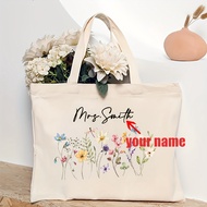 TEMU 1pc Customized Floral Tote Bag For Women, Suitable For Travel And Shopping, With Some Normal Du