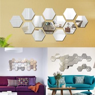 Jm006 Cross-Border Hexagonal Acrylic Mirror Sticker Living Room Bedroom Home Decoration Hexagonal DIY Mirror Wall Sticker
