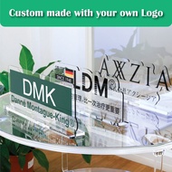 Custom made acrylic sign/ Signboard Akrilik Meja/ Table Stand Signage / Papan Tanda Logo Event / 3D 