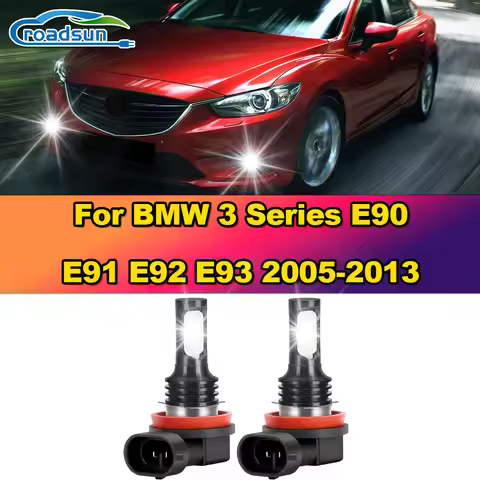 2X H11 LED Fog Lights Bulbs 12000LM Car Fog Lamps 6000K White For BMW 3 Series E90 E91 E92 E93 2005-