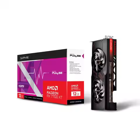 New Stock Sapphire PULSE AMD Radeon RX 7700 XT 12GB OC Gaming Graphics Card GPU rx 7700xt