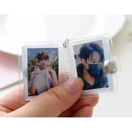 Customized Keychain mini photo album 1 inch 2 inch transparent  photo album couple photo album custo