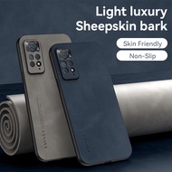 Sheepskin Leather Case For Xiaomi Redmi Note 11 10 Pro Note 9 Pro X3 Pro NFC Plus Note13Pro Luxury Matte Back Cover
