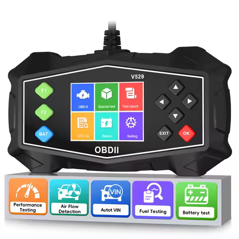 OBD2 Scanner Diagnostic Code Reader,Automotive OBD II Engine Light,Battery Tester,Mode 6, Mode 8 & I
