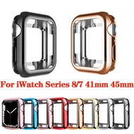 Electroplate TPU Soft Half Case for iWatch series 8 7 Cover Protection Shell for iwatch series 8 7 41mm 45mm case