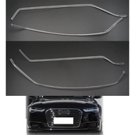 Pair For Audi A6L C7 PA C7.5 2016-2018 LED DRL Car Headlight Light Guide Plate Daytime Running Light