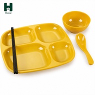 Homyl Thickened Melamine 4-Compartment Divided Tray for Cafeteria and Fast Food