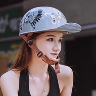 3C Motorcycle Helmet Retro Unique Baseball Cap Men Women Motorcycle Scoop Helmet Cap Electric Vehicl