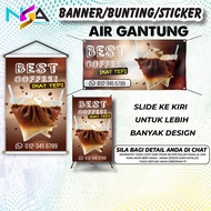 Banner / Bunting Air Gantung | Kopi, Matcha, Coklat, Green Tea, Teh Ais, Belgian