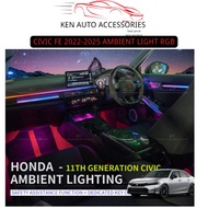CIVIC FE 2022-2025 CAR LED RGB CAR AMBIENT LIGHT PLUG AND PLAY