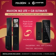 (GATE DOOR LOCKS COMBO) MAXON M3 LITE WIFI DOORCAM DIGITAL DOOR LOCK + G8 ULTIMATE / G5  DIGITAL GAT