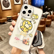 Cartoon Lovely Pokemon Pikachu PsyDuck Magsafe Mobile Phone Case For iPhone 16 Pro Max 15 Pro Max 14