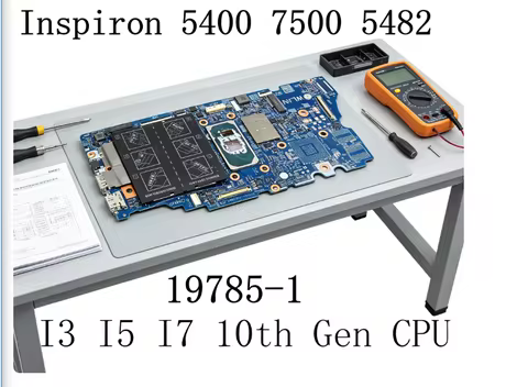 19785-1 Mainboard For Dell Inspiron 5400 7500 5482 2-in-1 Laptop Motherboard with I3/I5/I7 CPU test 