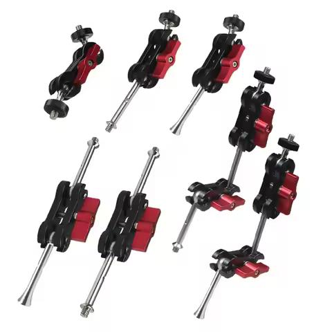 Universal Articulating Magic Arm Mount Mount 360° Swivel Tripod 12mm Double Ballhead 1/4" Screw for