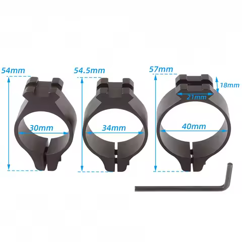 Optics Scope Ring Mount Base For Scope, Flashlight， Short Rail for Mounting on Rifle Scope Tube,Outd