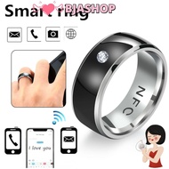 BJASHOP Finger Digital Ring, Wearable Connect Stainless Steel NFC Smart Ring, Creative Waterproof Mu