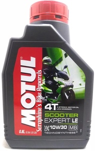 MOTUL SCOOTER EXPERT LE 10W30  TECHNOSYNTHESE 0.8L  OLI MESIN SEMUA MOTOR MATIC HONDA YAMAHA SUZUKI VESPA PIAGGIO