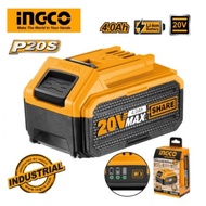 INGCO Tools 20V Lithium-Ion Battery Pack 5.0Ah (FBLI2003) or 4.0Ah (FBLI2002) or 2.0Ah (FBLI20011) f