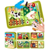 Haharand Children's Busy Book (Suitable for 1-3 Years Old) Montessori Toys (Suitable for 1 Year Old 