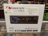 เครื่องเล่นติดรถยนต์ Nakamichi NQ711B (NEW2024) Bluetooth พร้อมช่องต่อ USB/AUX วิทยุติดรถยนต์แบบ 1DIN