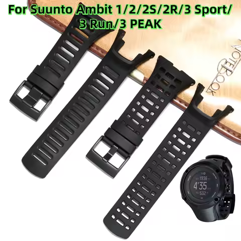 Outdoor sports silicone strap For SUUNTO Ambit 1 2 2R 2S Run/3 PEAK Men's Watch Rubber Band Screwdri