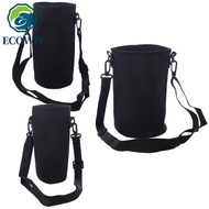 AQUAGEM Sport Cup Covers Bag, Neoprene Black Water Bottle Cover Bag, Holder Pouch Strap 18/36/64oz P