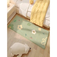 Minimalist Printed Long Runner Bedside Rug Bedroom & Living Room Carpet Non-slip, Soft & Comfortable