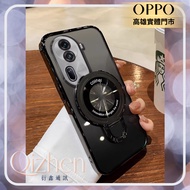 Qiz Phone Case OPPO Reno10 pro+Reno10pro Reno10pro+Shield Electroplating Magnetic Bracket Phone Case