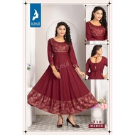 Ready Stock Super Quality Long Kaya Kurtis Center Cut (S TO 6XL)