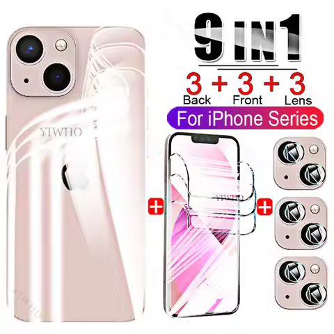9IN1 for IPhone 13 Mini Not Glass Soft for Iphone 13 Pro 12 Mini 11 Pro Max XR XS Max SE Hydrogel Fi