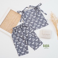 Baba Batik - Hayla Girls' Batik Set Ages 1 - 13 Years Hayla/ Set Ages 1 - 13 Years Girls' Batik Set 