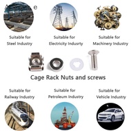 [Adepe] 10pc M6x20mm Carbon Steel Cage Nuts W Screws Washers for Server Rack Cabinet