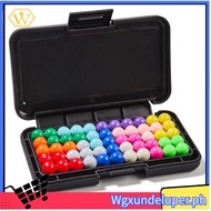 【W】Classic Pyramid IQ 3D Puzzle Board Game with 200 Challenges and Pearl Beads for Children'S Minds