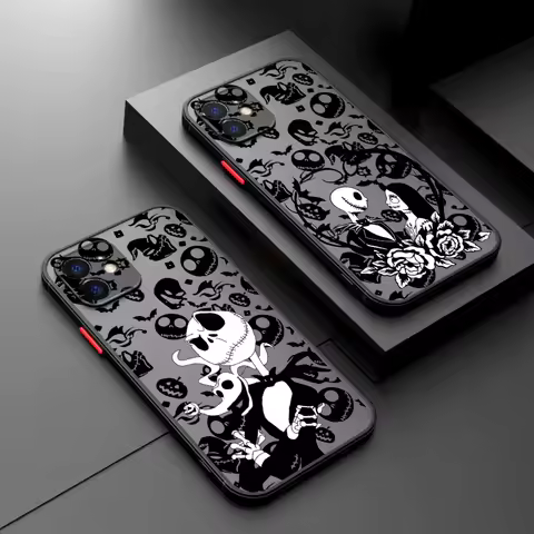 Halloween J-Jack S-Skellington Phone Case For iPhone 17e 17 16e 16 15 14 13 12 11 Mini Pro Air Max X