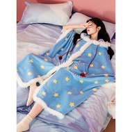Hamachi 2024 Winter Snowman Flannel Nightgown for Women - Stylish for Indoor and Outdoor Wear