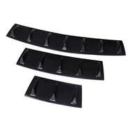 W9[ ]Universal Car Rear Splitter Bumper Diffuser 5 Fin Rear Bumper Lip Spoiler for Gloss Black