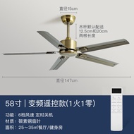 60-inci Kuasa Angin Besar Senyap Industri Kipas Siling Retro Restoran Ruang Tamu Rumah Kipas Mudah K