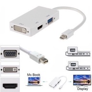 Mini (DP) Display Port Thunderbolt to HDTV DVI VGA  Adapter Cable