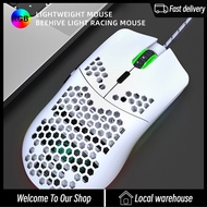 HXSJ J900 USB Wired Gaming Mouse RGB Gaming Mouse with Six Adjustable DPI Ergonomic Design for Deskt