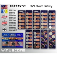 SONY 3V Lithium Coin Battery CR1220/CR1616/CR1620/CR1632/CR2016/CR2025/CR2032/CR2430/CR2450B CMOS BA