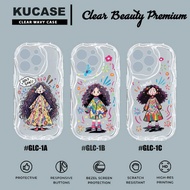 Melting Case Softcase Clear Silicone Wave Clear Case Motif Image GLC-1 Iphone 16E Iphone 16 Iphone 1