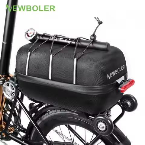 NEWBOLER Brompton Rear Seat Bag 10L Large Capacity Waterproof Bicycle Bag Bicycle Luggage Suitable f