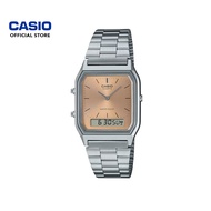 Casio Vintage AQ-230A-4AMQY Silver Stainless Steel Band Men Watch / Women Watch