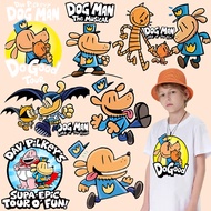 Dog Man hot stamping stickers cute dog DIY heat transfer washing stickers fabric decorative stickers