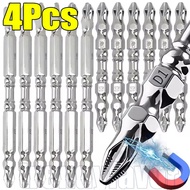 1/2/4Pcs 65/100mm Cross Bit Non-slip Anti-rust Electric Drill Bit - Double Headed Magnetic Cross Dri
